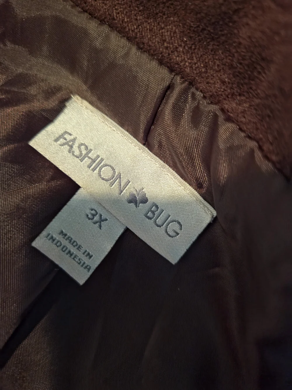 Vintage Fashion Bug Chocolate Brown Faux Suede
Drape Front Jacket EUC #0405 - Picture 8 of 9